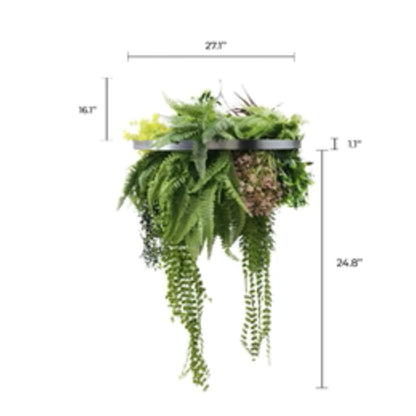 artificial tropical foliage wall disc medium size