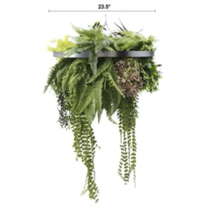 modern silver frame green wall hanging décor