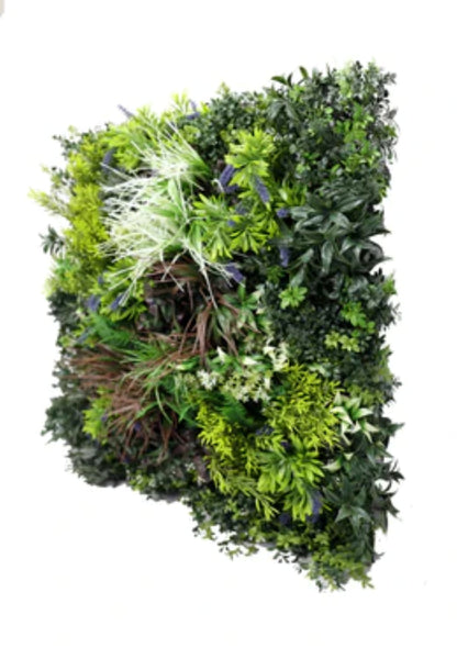 Tropical vertical garden installed in a hospitality or outdoor setting