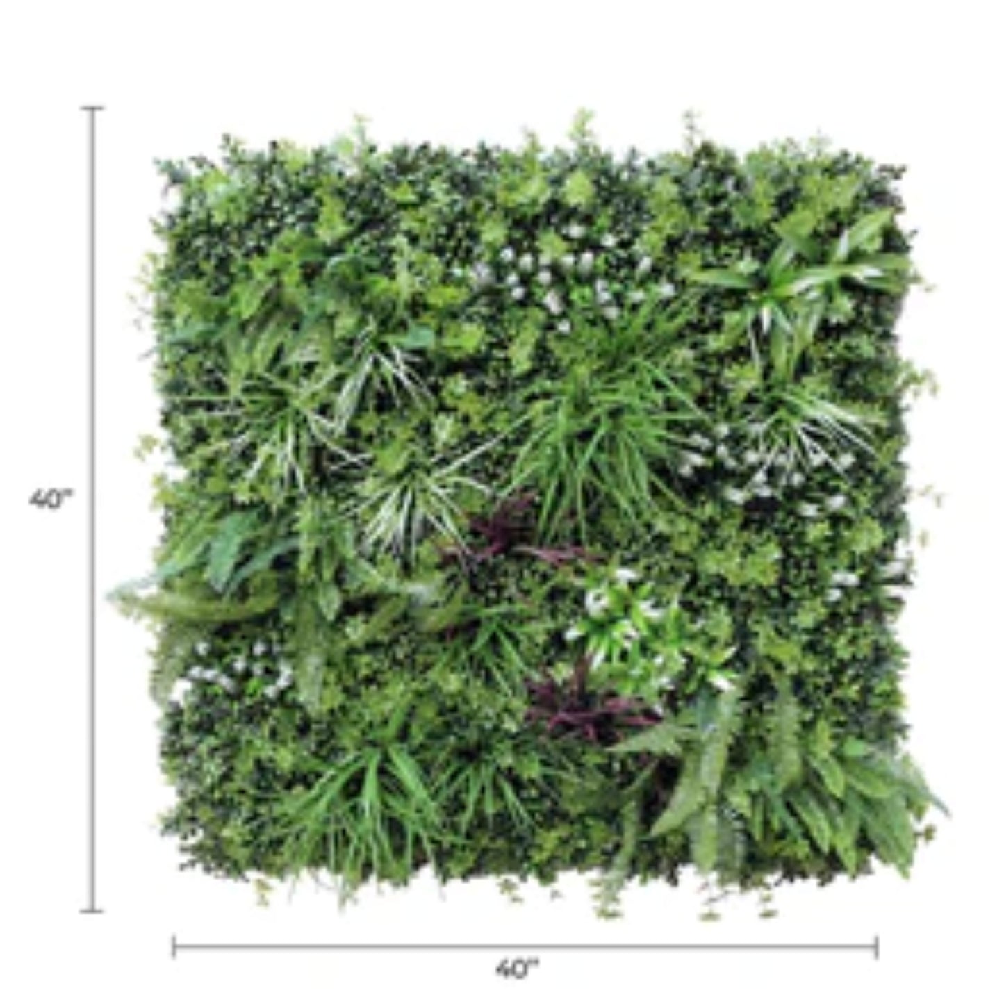 Commercial-grade UV-resistant tropical artificial greenery panel