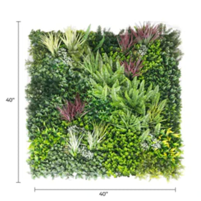 UV-resistant commercial artificial urban greenery panel with dimensions