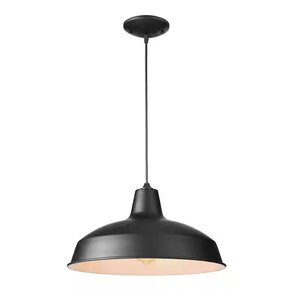 Width: 20<br>
Height: 9<br>
Wattage: 100<br>
Bulb(s): 1<br>
Glass: Black Aluminum Shade<br>
Finish: Black<br>
Other finishes available<br>
$177.00