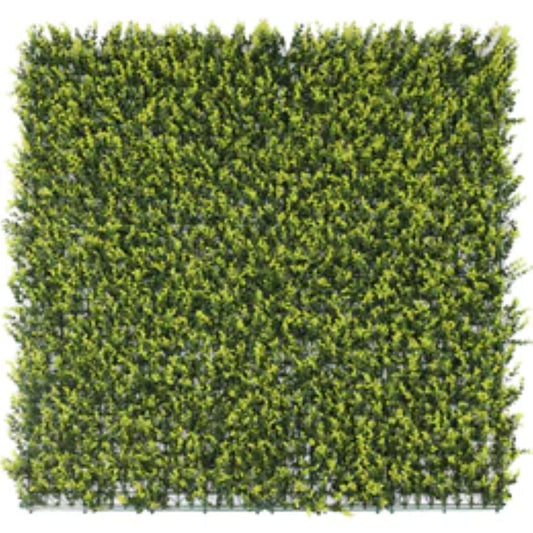 yellow artificial boxwood hedge panel 40x40