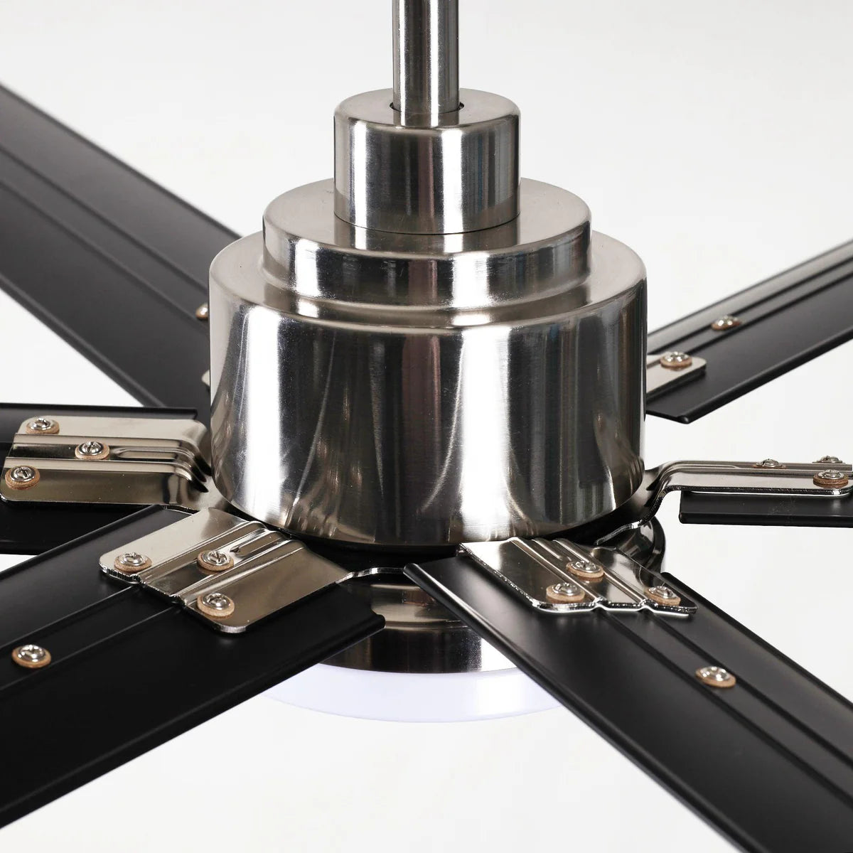 72-Inch Modern DC Motor Ceiling Fan with LED Light and Remote Control – Downrod Mount Reversible Design