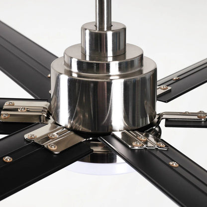 72-Inch Modern DC Motor Ceiling Fan with LED Light and Remote Control – Downrod Mount Reversible Design