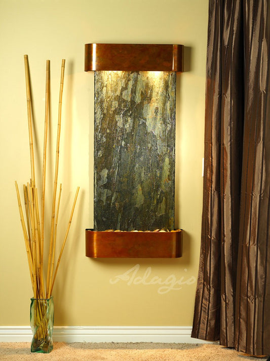 Cascade Springs vertical wall mounted water fountain in restaurant interior