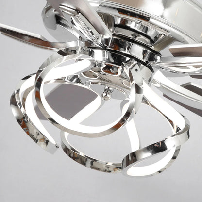 52-Inch Modern Ceiling Fan with LED Lighting and Remote Control – Reversible 6-Speed DC Motor