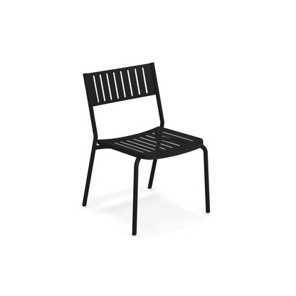 Emu Bridge E146 Outdoor / Indoor Stacking Side Chair – Steel Slat Dining Chair with E-Coated Powder Finish