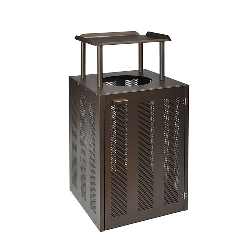 bronze emu dado e886 litter bin outdoor indoor steel waste container for commercial or hospitality space