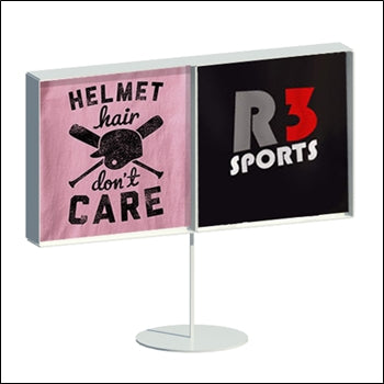 2 Wide Metal T-Shirt Display Box with Stand