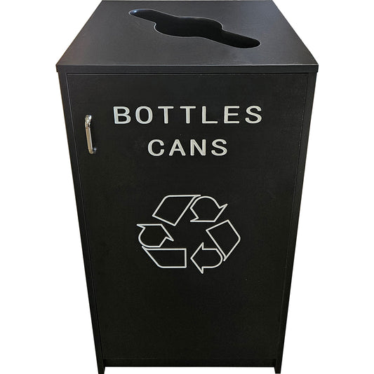 Commercial 25-gallon recycling bin with concealed liner and top opening