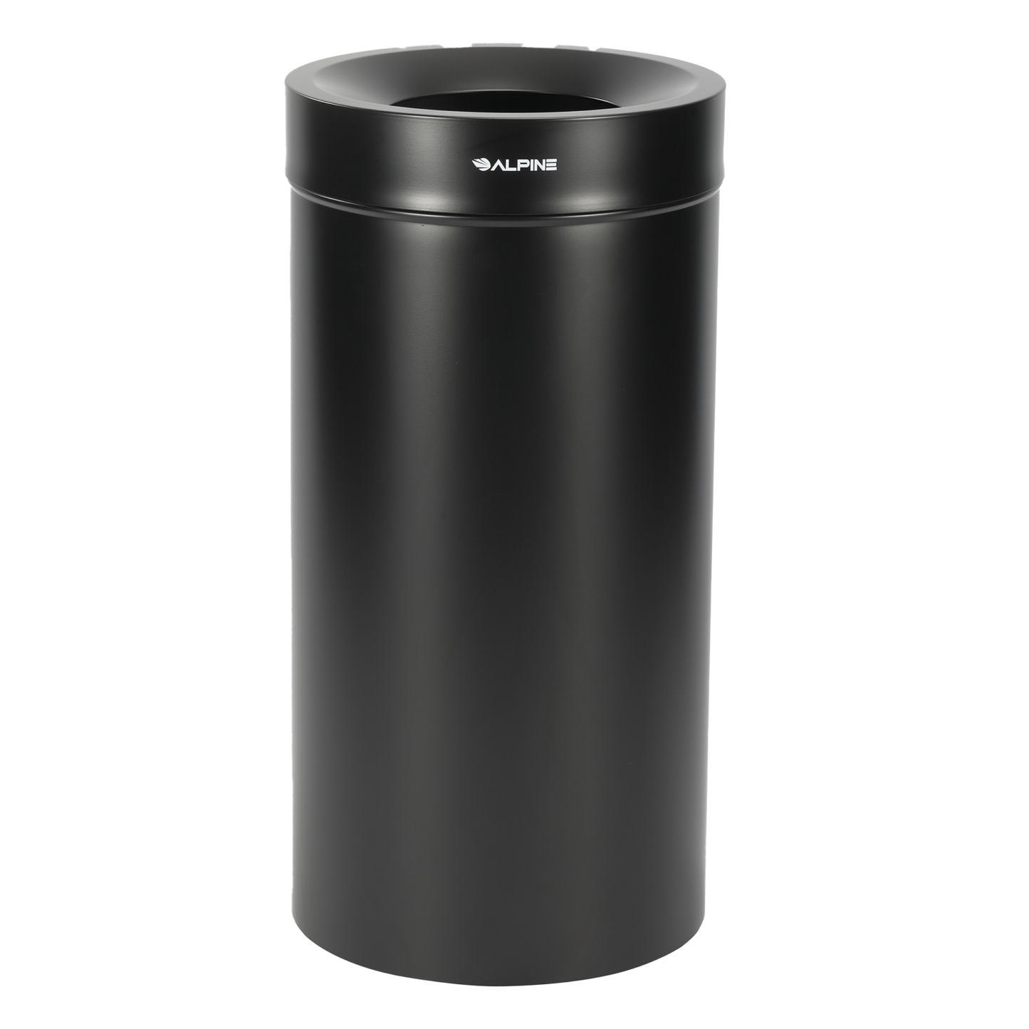 Stainless Steel Trash Receptacle – 27 & 50 Gallon Matte Black Waste Bin with Plastic Liner