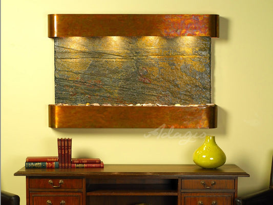 Sunrise Springs horizontal wall-mounted water fountain for restaurant or hotel interiors
