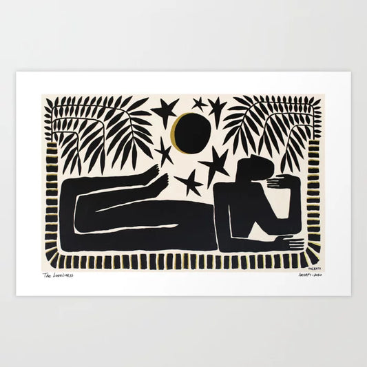 The Loneliness Art Print by Joao Incerti unframed abstract wall art featuring soft minimalist tones, ideal for hotels, cafés, restaurants, and modern hospitality interiors.